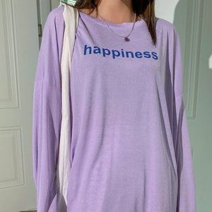 SHEIN DAZY Happiness Letter Graphic Tee